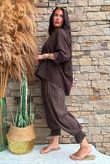 Prairie Pintuck Cotton Smock Chocolate
